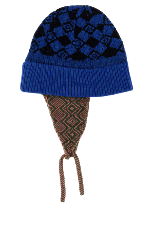 Embroidered Wool Marvin Beanie Hat Kingblue Exterior: Cappelli