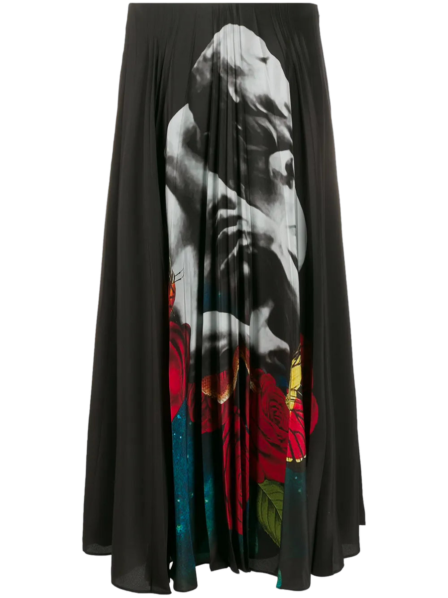 Valentino Silk skirt in black