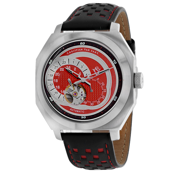 Christian Van Sant Stainless steel case watch in red