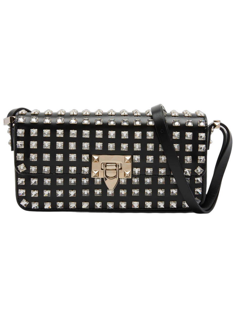 Valentino Garavani Calf leather shoulder bag in black