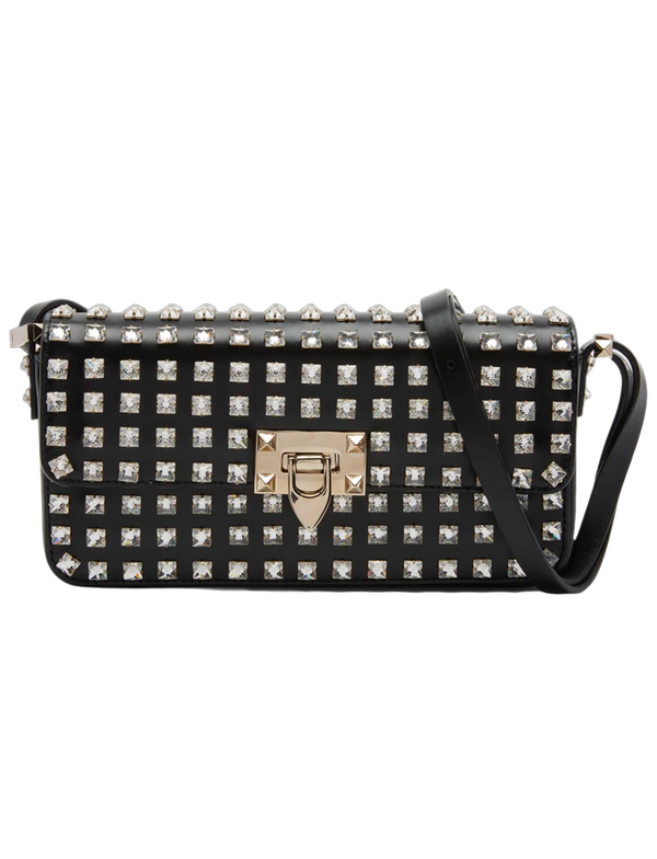 Valentino Garavani Calf leather shoulder bag in black