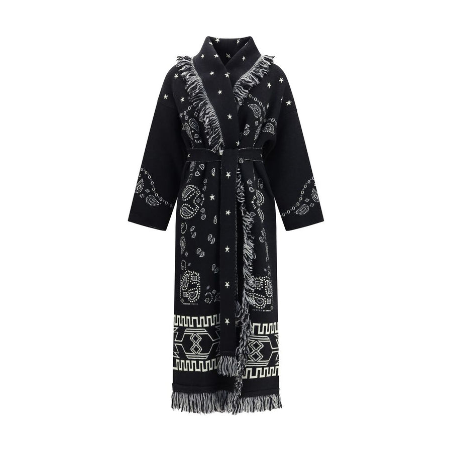 Black Wool Oves Aries Coat Clothing