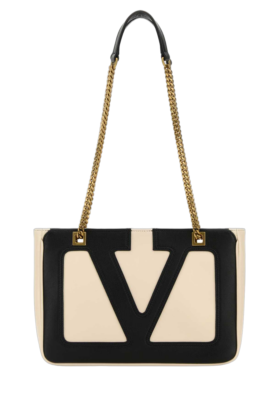 Valentino Garavani Exterior: 100% Nappa leather; Lining: 100% Leather; Finishing: Antiqued golden metal shoulder bag in multicolor