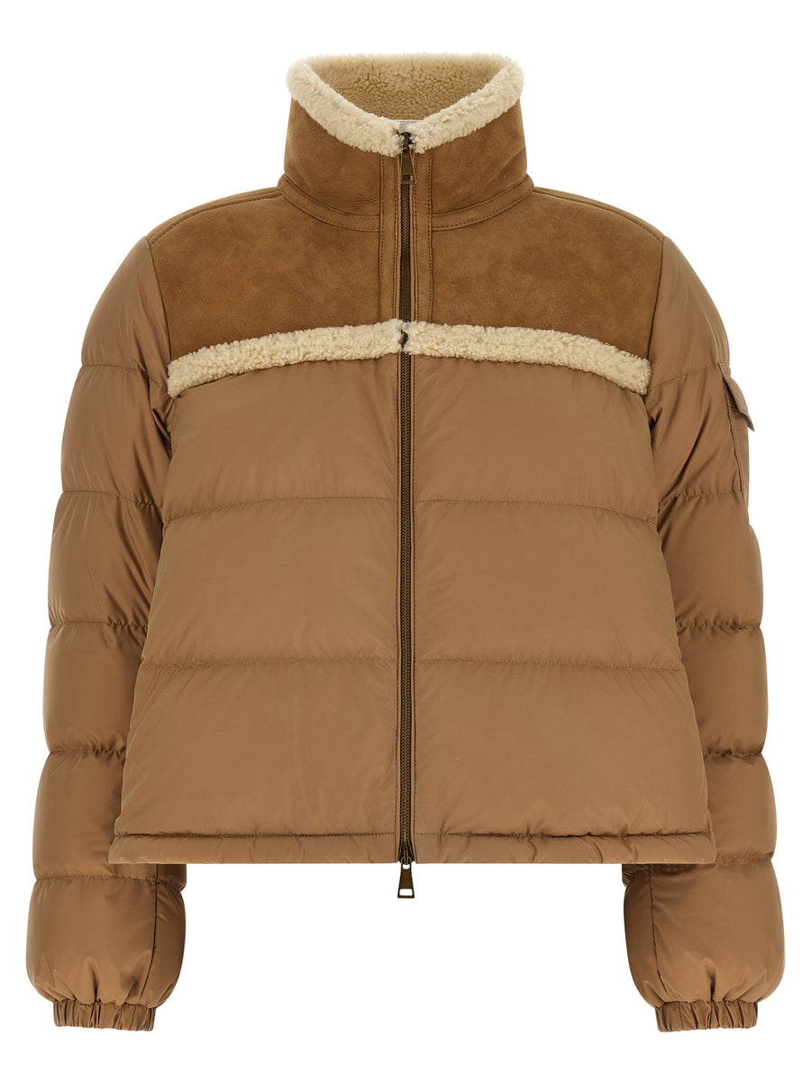 Moncler 100% Polyester down jacket in beige