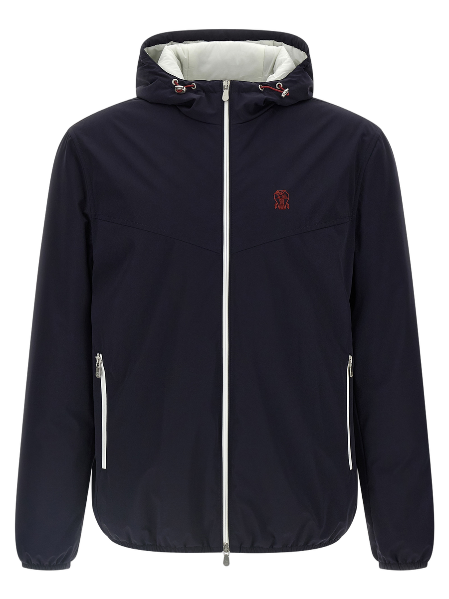 Brunello Cucinelli 83% polyamide jacket in navy