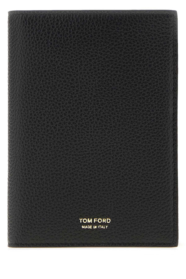 Tom Ford 100% Leather passport wallet in black