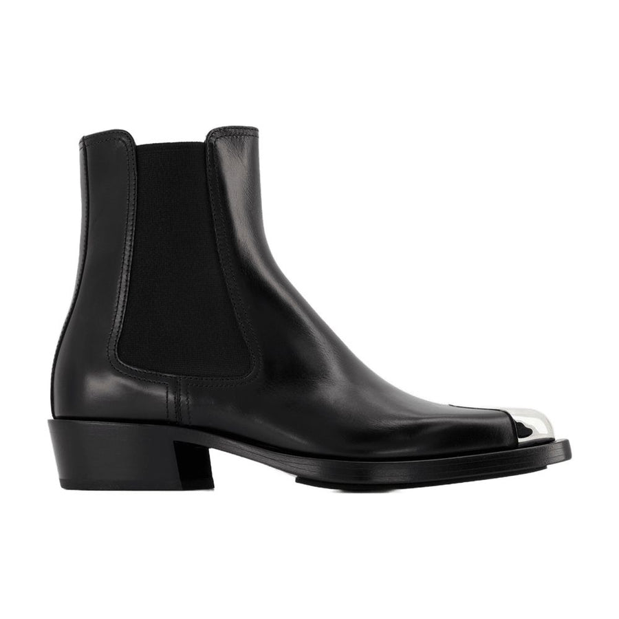 Alexander McQueen leather boot in black