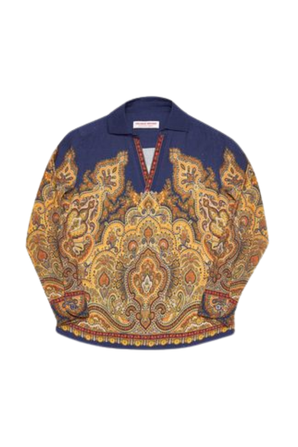 Orlebar Brown 80% Viscose shirt in navy