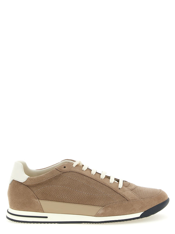 Brunello Cucinelli 100% calfskin leather (Bos Taurus) sneaker in beige