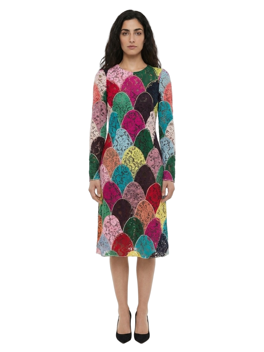 Multicolor Cotton Casual Dress