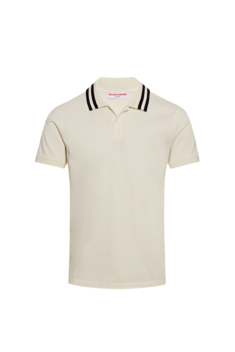 Orlebar Brown 100% cotton polo in cream