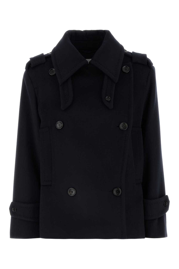 Max Mara Exterior: 90% Wool 10% Cashmere coat in navy