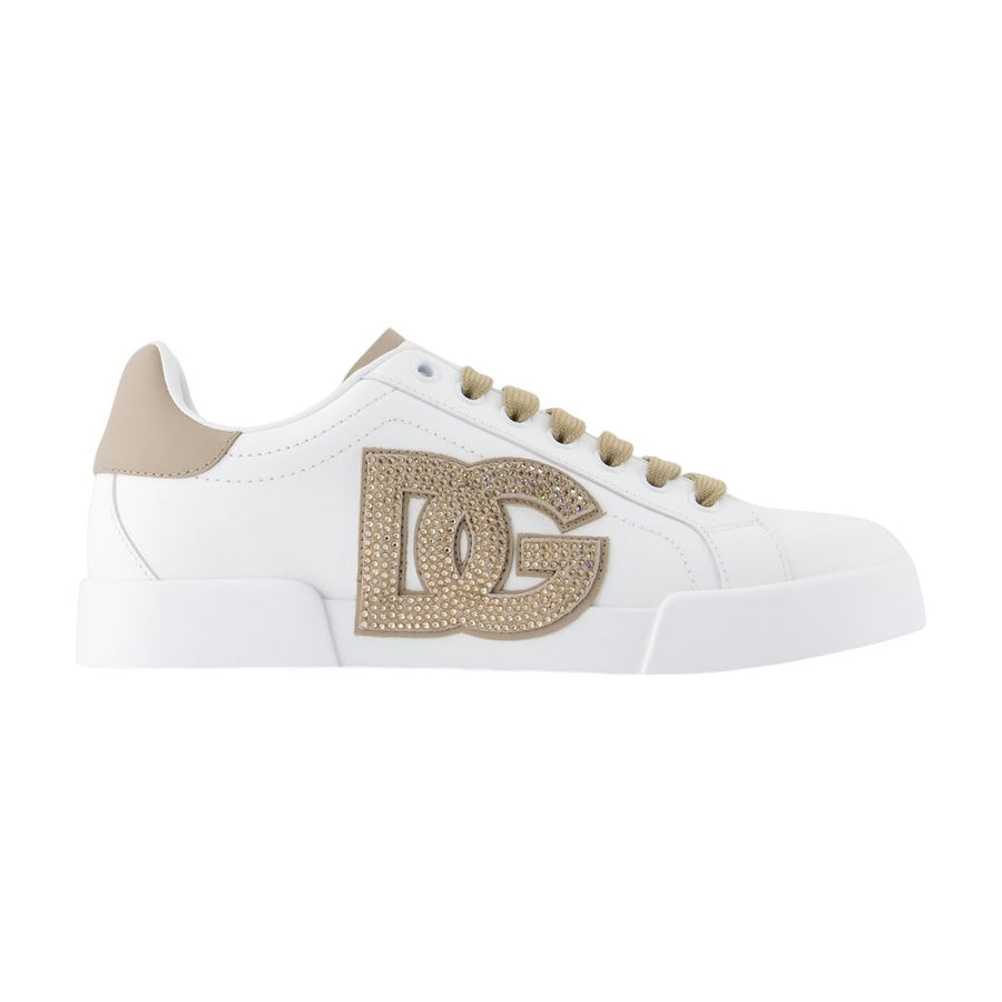 Dolce&Gabbana Calfskin sneaker in white