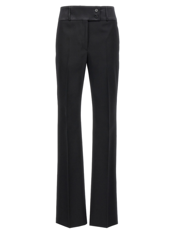 Ferragamo 100% Virgin Wool trousers in black