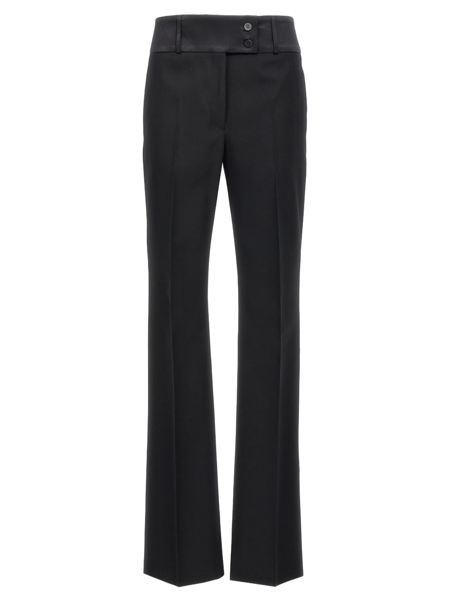 Ferragamo 100% Virgin Wool trousers in black