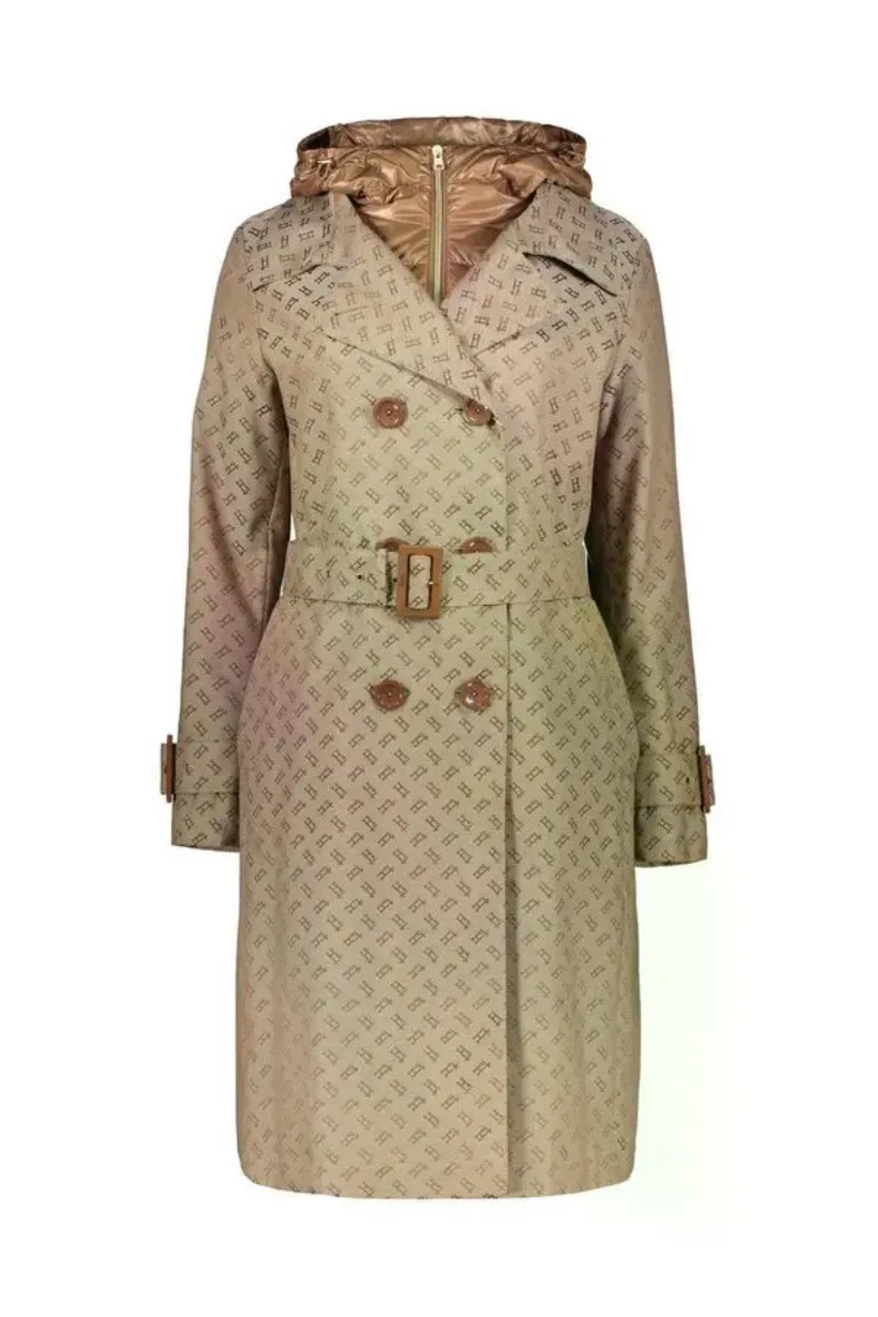 Herno Outer: Cotton trench coat in cream