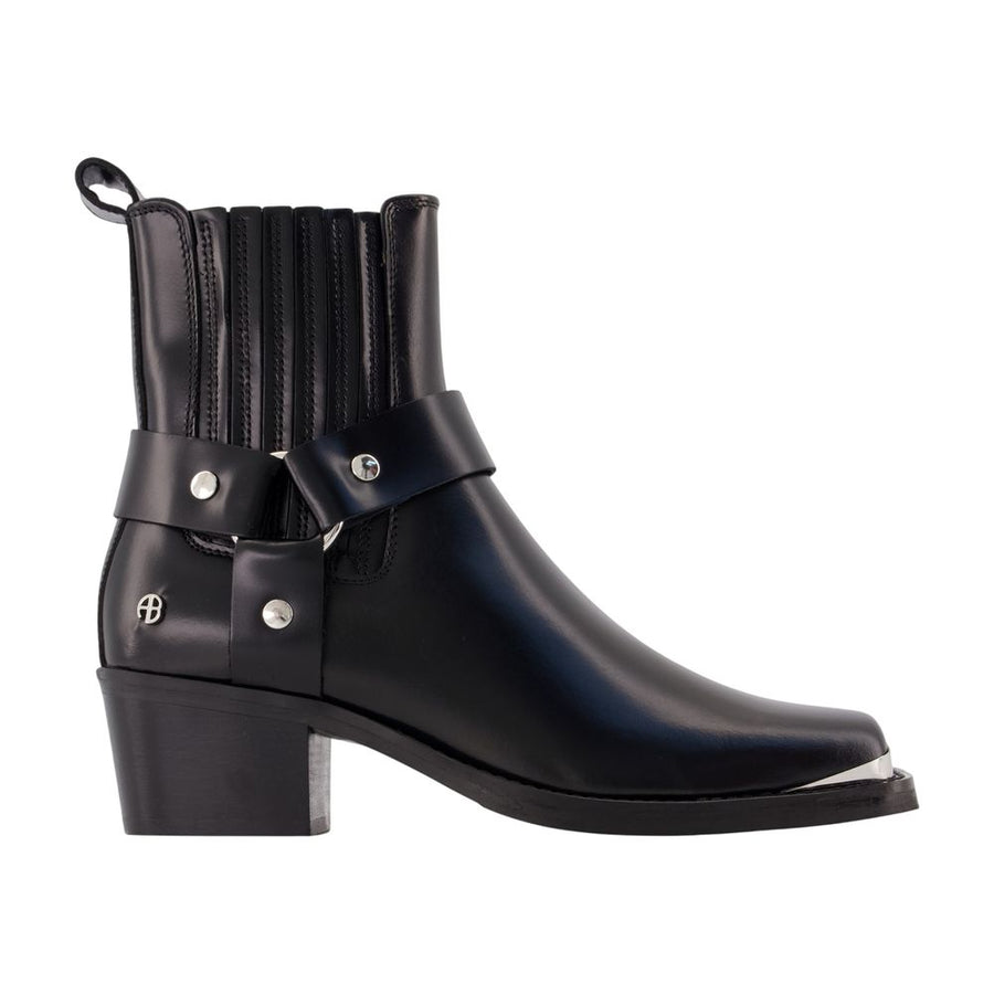 Anine Bing calfskin ankle boot in black