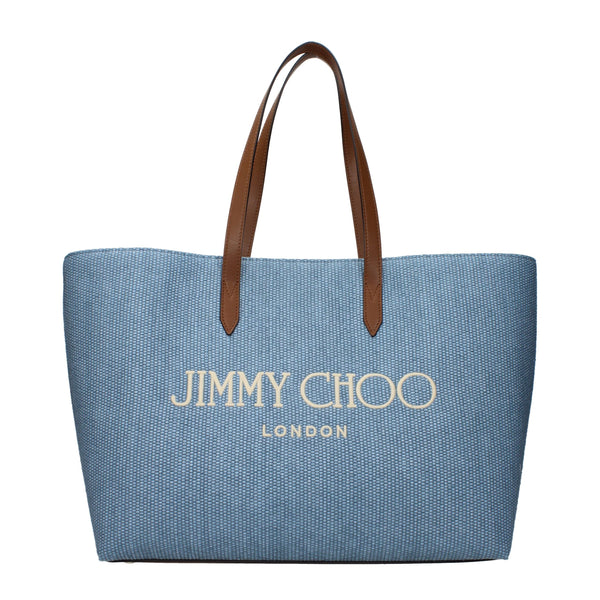 Jimmy Choo Canvas fabric tote bag in blue
