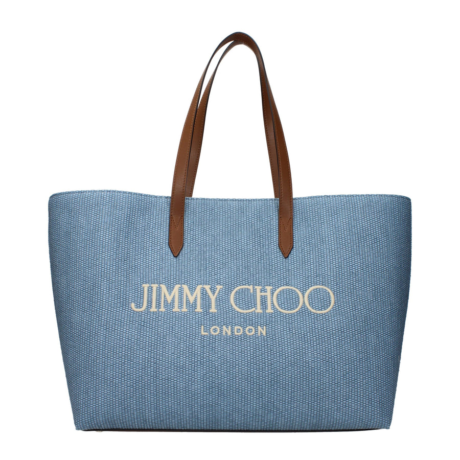 Jimmy Choo Canvas fabric tote bag in blue