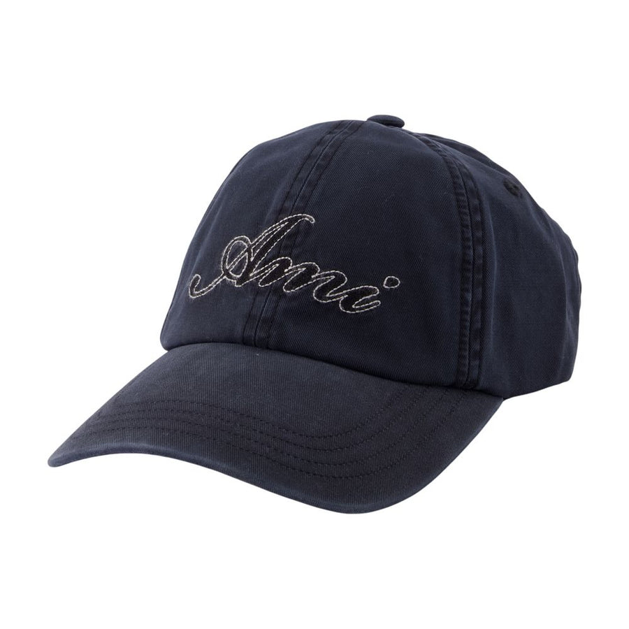 AMI Paris UCP289.AW0052-A339 cotton baseball cap in navy