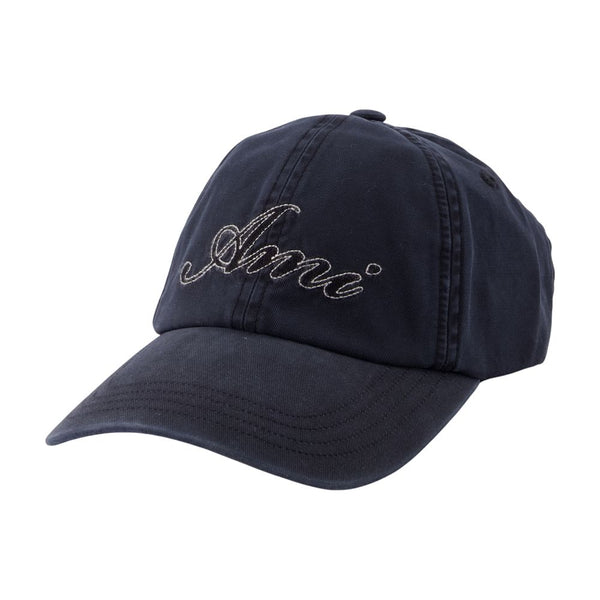 AMI Paris UCP289.AW0052-A339 cotton baseball cap in navy