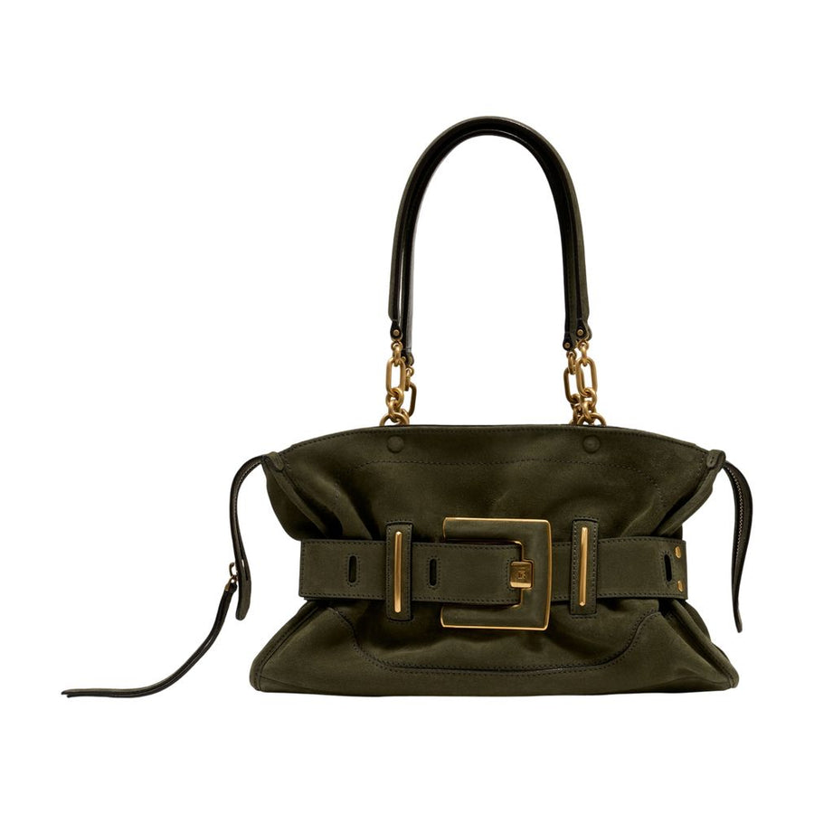 Balmain calfskin shoulder bag in green