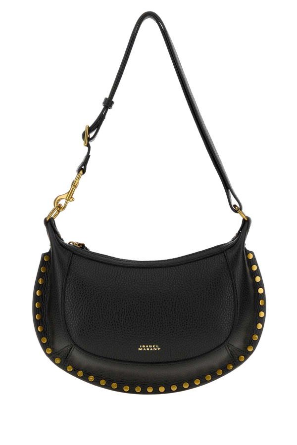 Black Leather Oskan Moon Crossbody Bag Borse A Tracolla