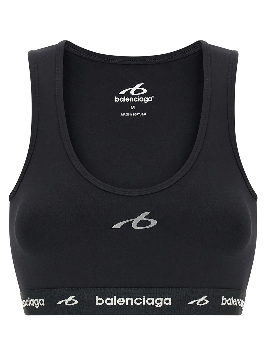 Black Polyamide Sport Bra Clothing