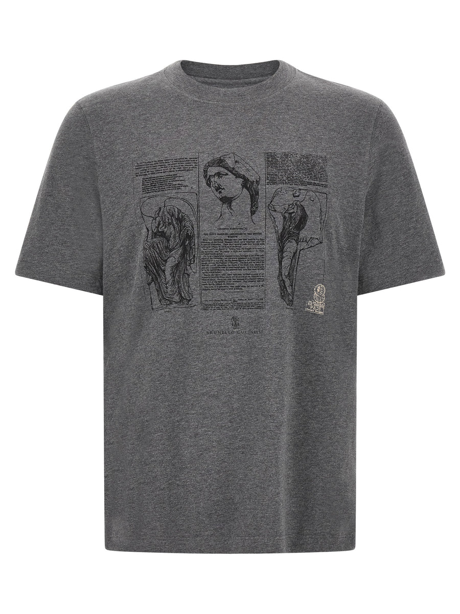 Brunello Cucinelli 100% Cotton t-shirt in gray