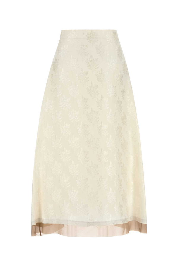 Fendi Wrap 51% Silk skirt in white