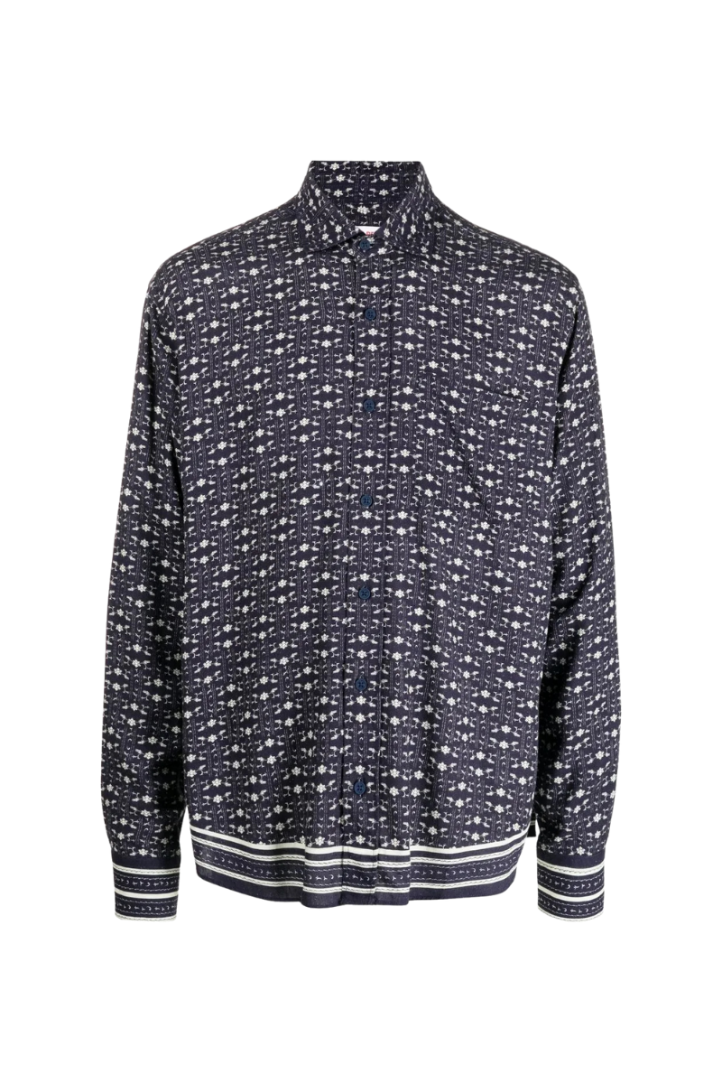 Orlebar Brown 20% linen shirt in navy