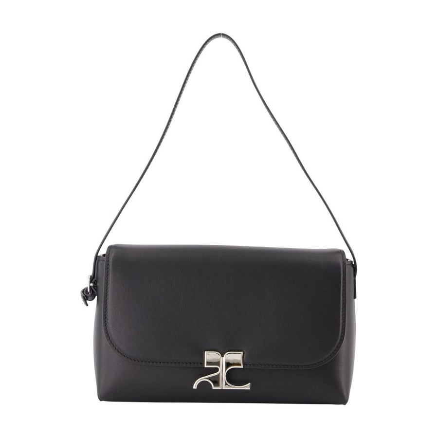 Courreges Cowhide shoulder bag in black