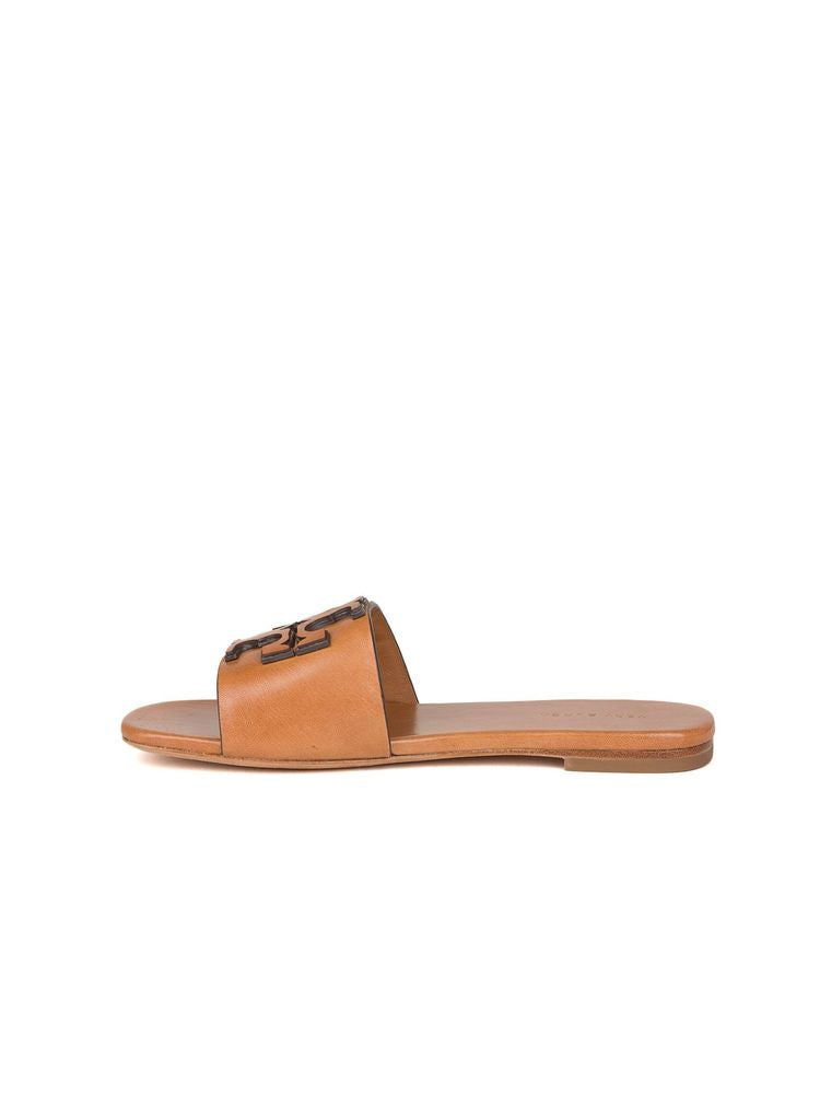 Tory Burch Leather upper slide in tan