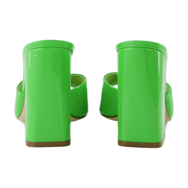 Paris Texas Leather mule in green