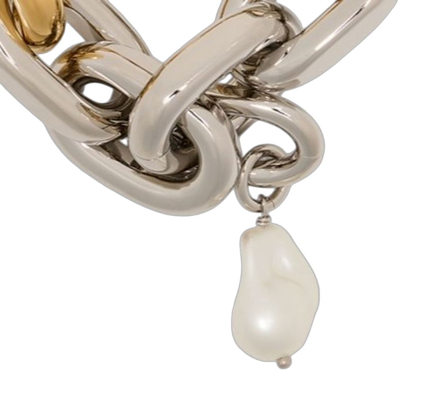 Rabanne Metal bracelet in gold
