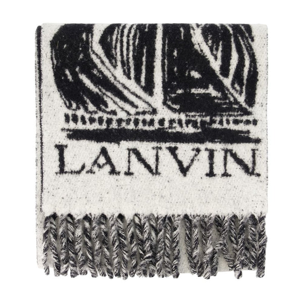 Fluffy Mere Et Lenfant Scarf - Lanvin Wool White Accessories /