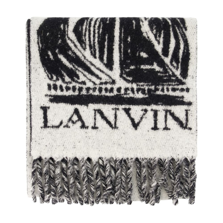 Fluffy Mere Et Lenfant Scarf - Lanvin Wool White Accessories /