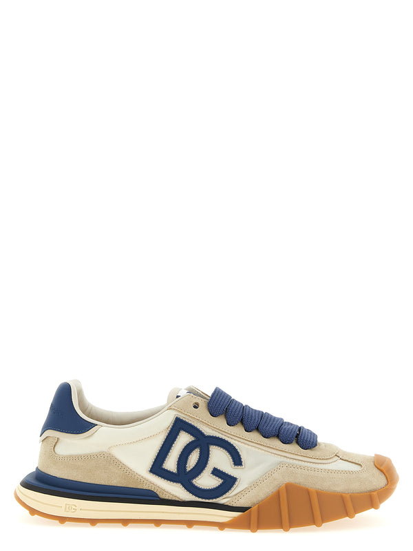 Dolce & Gabbana 69% calf leather sneakers in beige