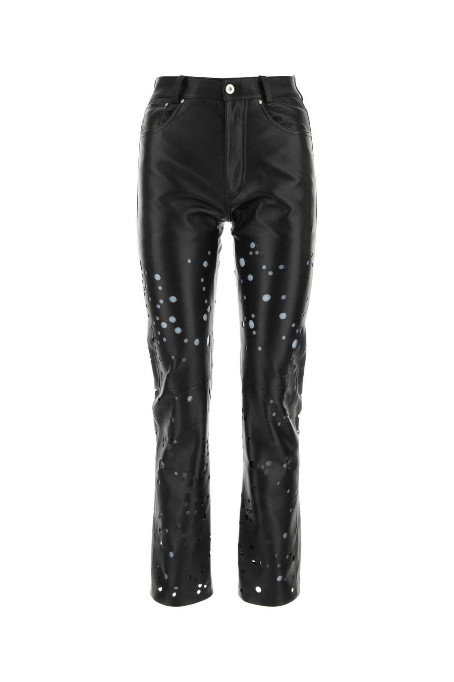 Durazzi 100% Leather trouser in black