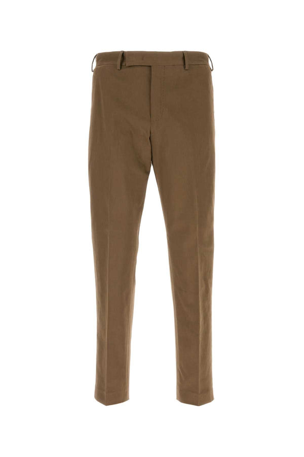 Brown Stretch Cotton Pant 0155 Exterior: Elastane Pantaloni