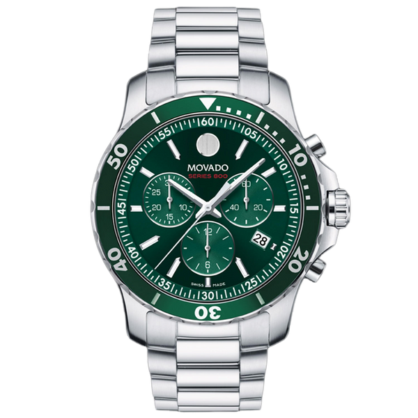 Movado Stainless steel case watch in green