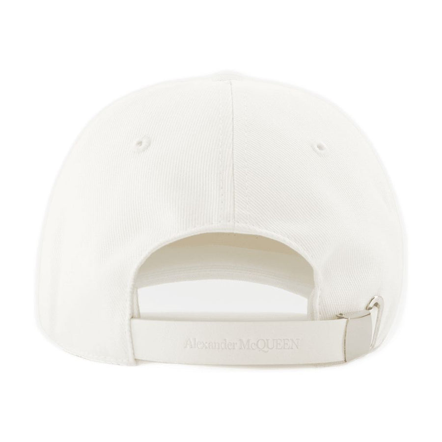 Alexander McQueen 7594504105Q9038 Cotton baseball cap in white