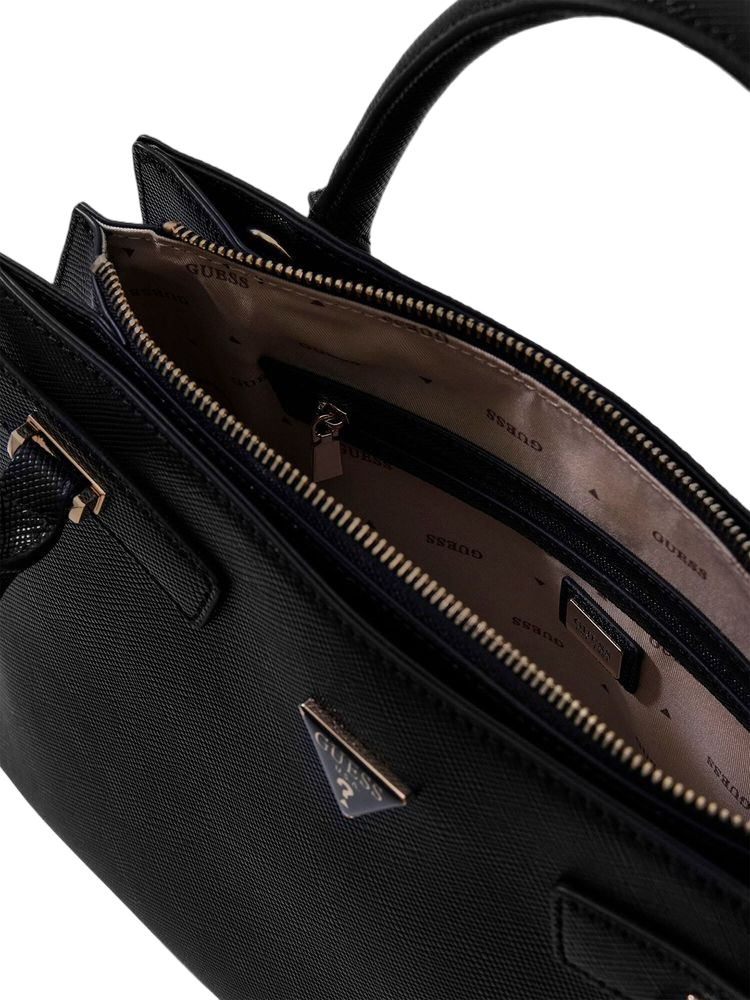 Guess 100% Polyurethane satchel bag in black
