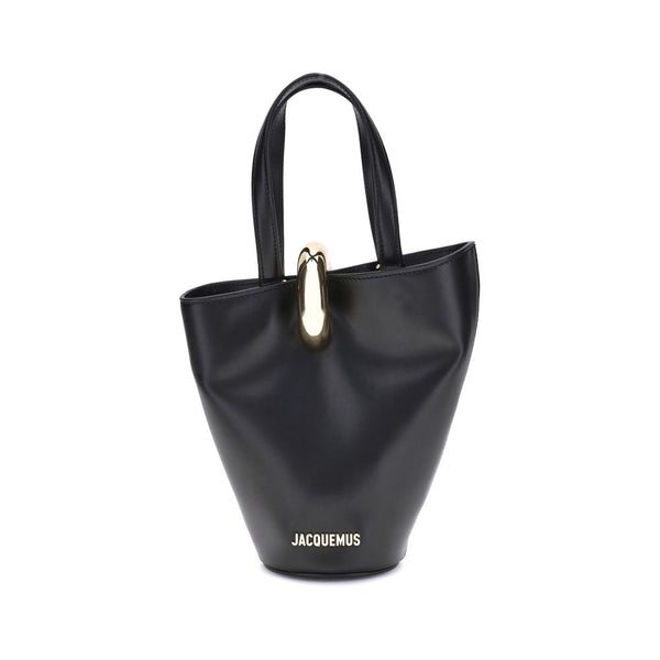 Jacquemus 100% Calf Leather Bos Taurus bucket bag in black
