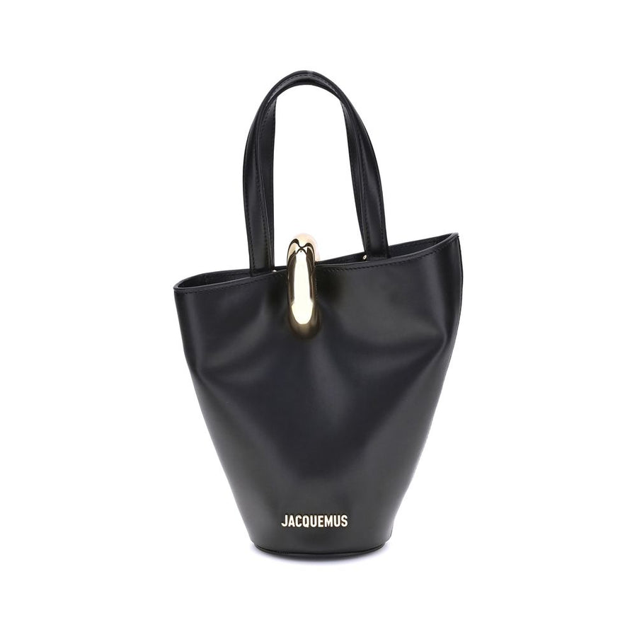Jacquemus 100% Calf Leather Bos Taurus bucket bag in black