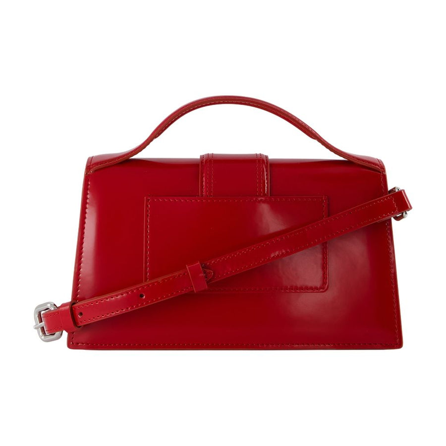Jacquemus calfskin top handle bag in red