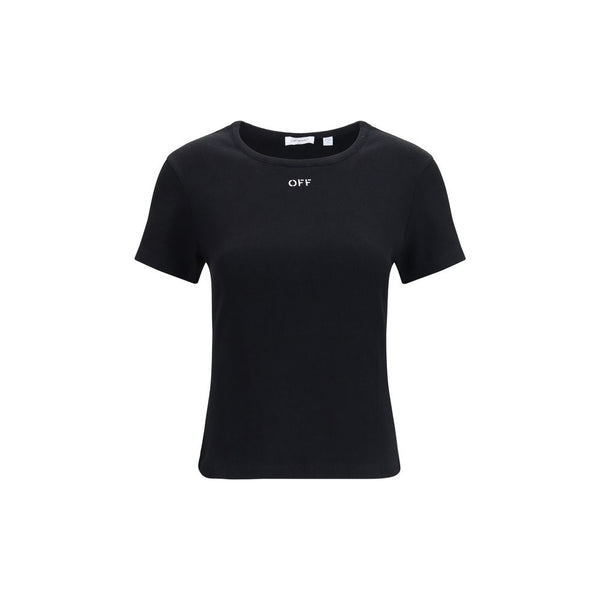 Off-White 97% Cotton t-shirt in black