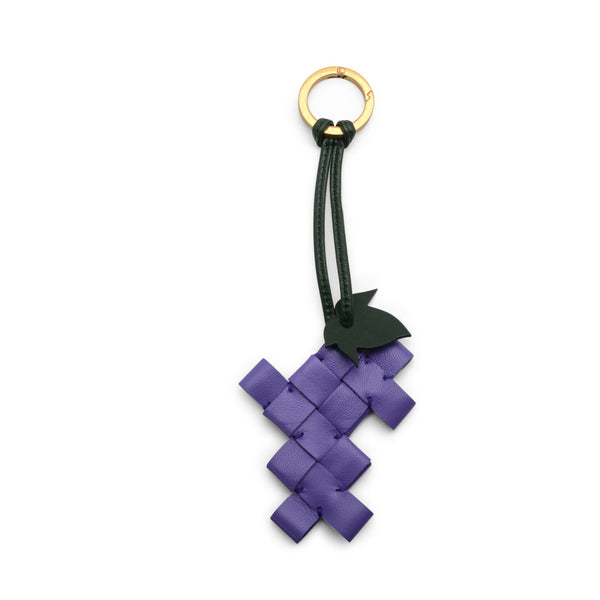 Bottega Veneta Leather key charm in purple