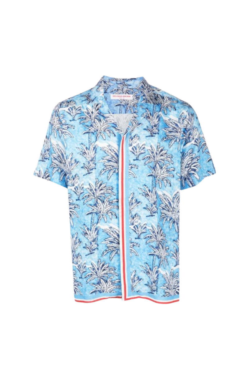 Orlebar Brown 20% Linen shirt in blue
