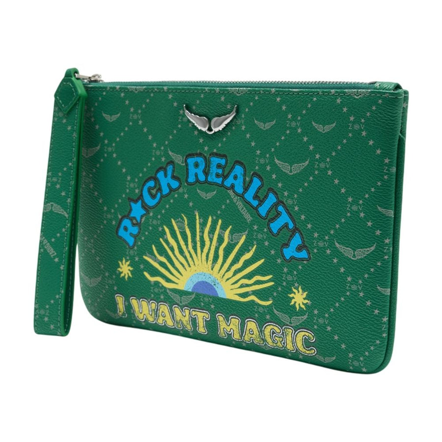 Zadig & Voltaire Synthetic clutch in green